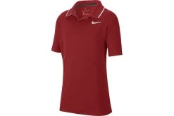 NikeCourt Dri-FIT Tennispolo Fluo Rood KIDS