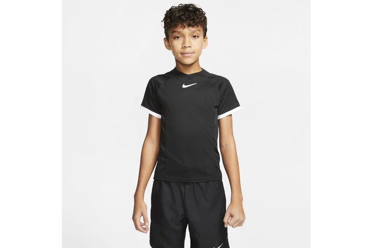 NikeCourt Dri-FIT Tennis T-shirt Zwart KIDS - Afbeelding 2