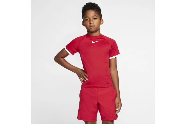 NikeCourt Dri-FIT Tennis T-shirt Rood KIDS - Afbeelding 2