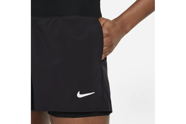 NikeCourt Flex Victory Tennisshort Zwart/wit Dames - Afbeelding 3