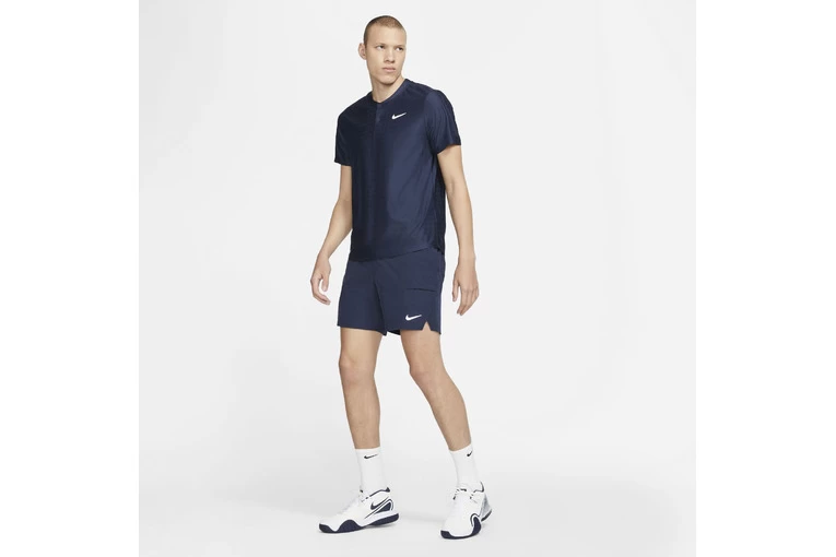 NikeCourt Breathe Advantage Tennispolo Navy Heren - Afbeelding 4