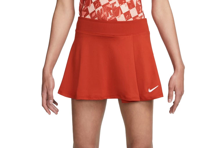 NikeCourt Dri-FIT Victory Tennisrok Cinnabar/Wit Dames